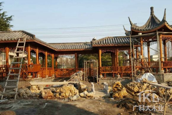 古建青瓦連廊 古建走廊